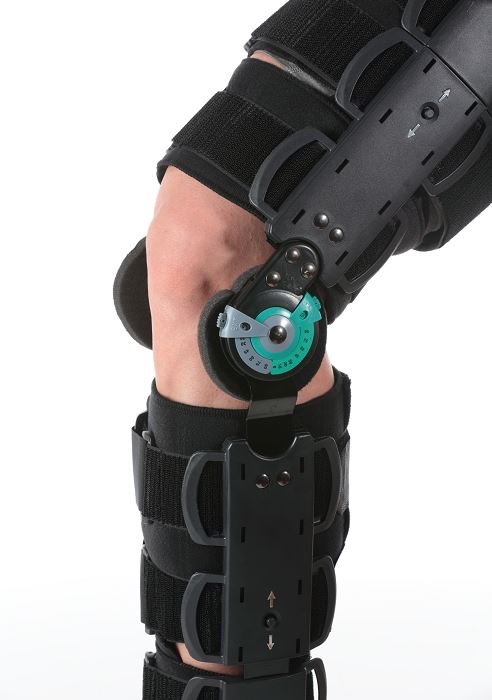 Hinged Knee Brace ROM Post Op Knee Immobilizer Adjustable Knee